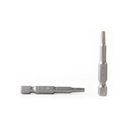 SUPERIOR STEEL 1# Square Recess Screwdriver Bits - 2 Inch Long, PK 25 BSQ201-25PK